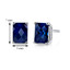 14 kt White Gold Radiant Cut 2.50 ct Blue Sapphire Earrings E18590