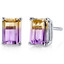 14 kt White Gold Emerald Cut 2.00 ct Ametrine Earrings E18598