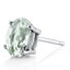 14 kt White Gold Oval Shape 1.50 ct Green Amethyst Earrings E18608