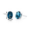 14 kt White Gold Oval Shape 1.75 ct London Blue Topaz Earrings E18614