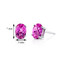 14 kt White Gold Oval Shape 2.00 ct Pink Sapphire Earrings E18620