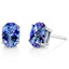 14 kt White Gold Oval Shape 2.00 ct Alexandrite Earrings E18622
