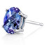 14 kt White Gold Oval Shape 2.00 ct Alexandrite Earrings E18622