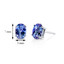 14 kt White Gold Oval Shape 2.00 ct Alexandrite Earrings E18622