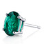 14 kt White Gold Oval Shape 1.50 ct Emerald Earrings E18624