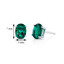 14 kt White Gold Oval Shape 1.50 ct Emerald Earrings E18624