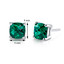 14 kt White Gold Cushion Cut 1.75 ct Emerald Earrings E18650