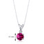 14 kt White Gold Round Cut 1.50 ct Ruby Pendant P8976