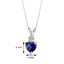 14 kt White Gold Heart Shape 1.00 ct Blue Sapphire Pendant P9004