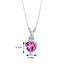 14 kt White Gold Heart Shape 1.00 ct Pink Sapphire Pendant P9006