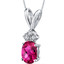 14 kt White Gold Oval Shape 1.00 ct Ruby Pendant P9028