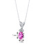 14 kt White Gold Oval Shape 1.00 ct Pink Sapphire Pendant P9032
