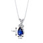 14 kt White Gold Pear Shape 1.00 ct Blue Sapphire Pendant P9056
