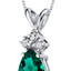 14 kt White Gold Pear Shape 0.50 ct Emerald Pendant P9062