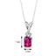 14 kt White Gold Radiant Cut 1.25 ct Ruby Pendant P9080