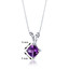 14 kt White Gold Cushion Cut 0.75 ct Amethyst Pendant P9138