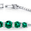 3.50 ct Round Cut Emerald Bracelet in Sterling Silver SB4290