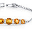 3.75 ct Round Cut Citrine Bracelet in Sterling Silver SB4294