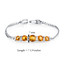 3.75 ct Round Cut Citrine Bracelet in Sterling Silver SB4294