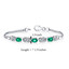 Oval Cut Emerald & CZ Bracelet in Sterling Silver SB4296
