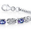 Oval Cut Alexandrite & CZ Bracelet in Sterling Silver SB4298