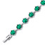7.50 ct Princess Cut Emerald Bracelet in Sterling Silver SB4300