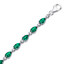 7.00 ct Pear Shape Emerald & CZ Bracelet in Sterling Silver SB4308