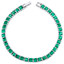 13.00 ct Princess Cut Emerald Bracelet in Sterling Silver SB4310