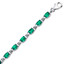 7.00 ct Oval Shape Emerald Bracelet in Sterling Silver SB4314