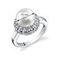 Pearl and Cubic Zirconia Sterling Silver Ring Sizes 5 to 9 SR10966