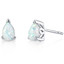 Sterling Silver 1.50 Carats Pear Shape Opal Stud Earrings SE8358