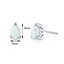 Sterling Silver 1.50 Carats Pear Shape Opal Stud Earrings SE8358