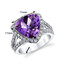 3.75 Cts Amethyst Sterling Silver Ring Sizes 5 to 9 SR11050