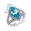2.75 Cts Swiss Blue Topaz Sterling Silver Ring Sizes 5 to 9 SR11104