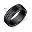 Mens 8mm Black Ceramic Wedding Band Ring Twin Grooves dimensions