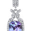 4.50 Cts Alexandrite Pendant Necklace Silver Cushion SP10974 Side