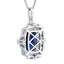 9.00 Cts Blue Sapphire Gallery Pendant Silver Cushion SP10982 Side