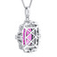 9.00 Cts Pink Sapphire Gallery Pendant Silver Cushion SP10988 Side