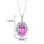 9 Cts Pink Sapphire Gallery Pendant Silver Cushion SP10988 Dimension