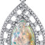 Opal Pendant Necklace Silver 2.50 Cts Pear Cabochon SP11008 Side