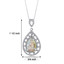 Opal Pendant Necklace Silver 2.50 Cts Pear Cabochon SP11008 Dimension