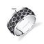 Mens Two Tone Hexagon Pattern Titanium Wedding Band Ring 10mm Sizes 7-14