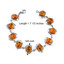 Baltic Amber Elliptical Bracelet Sterling Silver Cognac Color Round Shape SB4378 SB4378