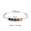 Five Stone Multi Color Baltic Amber Bangle Bracelet Sterling Silver SB4382 SB4382