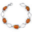 Baltic Amber Bracelet Sterling Silver Cognac Color Oval Shape SB4388 SB4388