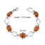 Baltic Amber Bracelet Sterling Silver Cognac Color Oval Shape SB4388 SB4388