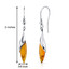 Baltic Amber Earrings Sterling Silver Cognac Color SE8514 SE8514