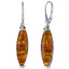Baltic Amber Earrings Sterling Silver Cognac Color SE8524 SE8524