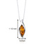 Baltic Amber Pendant Necklace Sterling Silver Cognac Color Bezel Set SP11094 SP11094