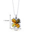 Baltic Amber Clover Pendant Necklace Sterling Silver Honey Olive and Cognac Colors SP11100 SP11100
